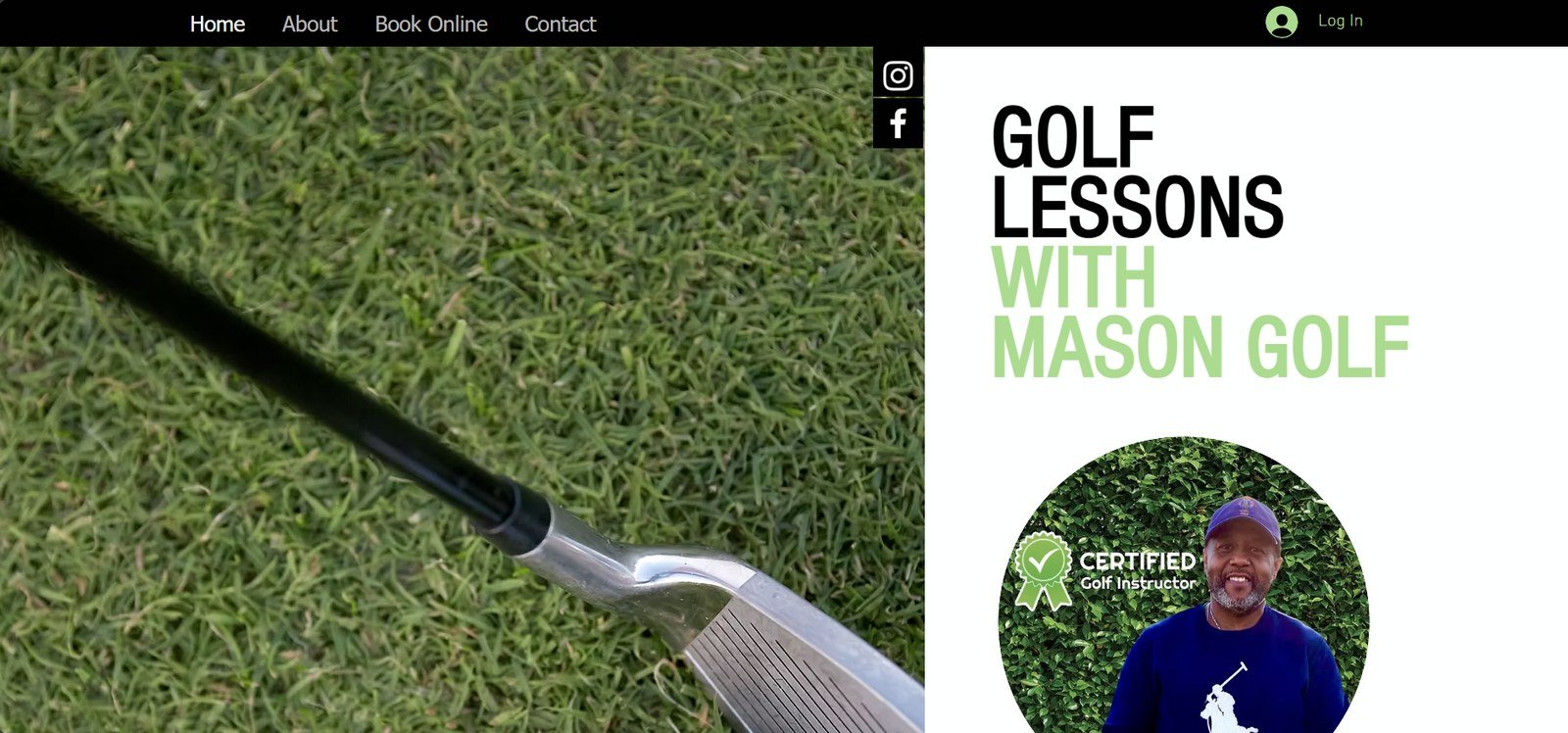 Mason Golf and Golf Clinics website project